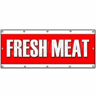 SignMission 24 in. Fresh Meat Decal Sticker - Butcher Steak Beef Chicken Pork Ground