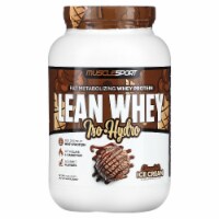 MuscleSport Lean Whey Iso-Hydro Chocolate Ice Cream - 2 lbs (908 g)