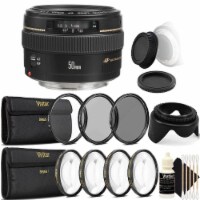 Canon Ef 50mm F/1.4 Usm Lens + Uv Cpl Filter Kit For Canon T7 T7i T4i