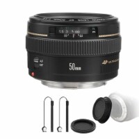 Canon Ef 50mm F/1.4 Usm Lens + Rear & Front Cap Holder For Canon 700d