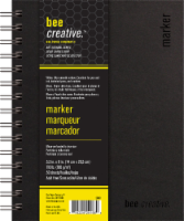 Bee Paper Bee Creative 110 lb. Marker Spiral Bound Art Journal - Black Perspective: Main