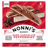 Nonni's Dark Chocolate Peppermint Biscotti Cookies
