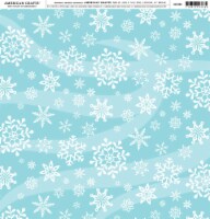 American Crafts Brands Holidays & Events Cardstock 12"X12"-Large Snowflakes