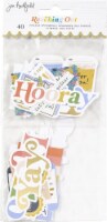 Jen Hadfield Reaching Out Ephemera Cardstock Die-Cuts-Phrase W/Gold Foil Accents