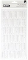 American Crafts Foil Alphabet Stickers-Maple-White, 138/Pkg