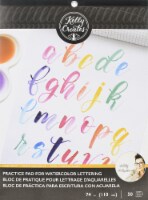 Kelly Creates Watercolor Brush Lettering Paper Pad 8.5 X11 -Practice Pad W/Grid 50 Sheets