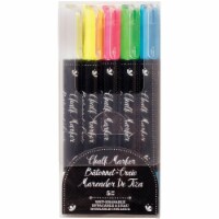 American Crafts Erasable Chalk Markers 5/Pkg-White, Yellow, Pink, Green, Blue