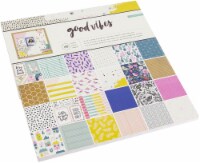 Crate Paper Single-Sided Paper Pad 12"X12" 48/Pkg-Good Vibes, 24 Designs/2 Each