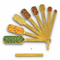 2 Lb Depot Gold Measuring Spoons Set of 9 - Premium Kitchen Use Stainless Steel