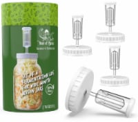 Year of Plenty White Fermentation Lids | for Wide Mouth Mason Jars | 4-Pack
