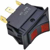 Seachoice 15A 12V Black Rocker Switch, On (Red)/Off/On (Red) 12441