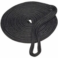 Seachoice 1/2 In. x 25 Ft. Black Double Braid Nylon Dock Line 40381