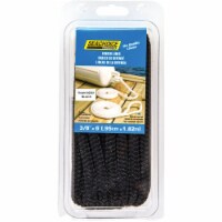 Seachoice 3/8 In. x 6 Ft. Double-Braided Nylon Fender Line, Black (2-Pack) 40961