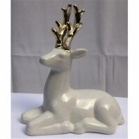 Bonsai Boy e3503 6.5 in. Glazed Ceramic Deer Figurine