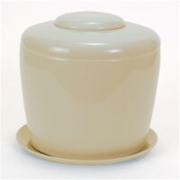 Bonsai Boy e5002 9 x 9 in. Round Porcelain Ceramic Bonsai Cremation Urn with Matching Humidit