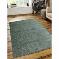 Glitzy Rugs UBSJ00007W0013A9 Hand Woven Jute 5 x 8 ft. Eco-friendly Solid Area Rug, Green