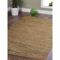 Glitzy Rugs UBSJ00071W0001A11 6 x 9 ft. Hand Knotted Sumak Jute Solid Retangle Area Rug, Beig