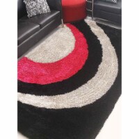 Glitzy Rugs UBSK00016T0000A9 5 x 8 ft. Hand Tufted Shag Polyester Geometric Rectangle Area Ru