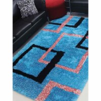 Glitzy Rugs UBSK00022T0033A32 10 x 14 ft. Hand Tufted Shag Polyester Rectangle Area Rug, Turq