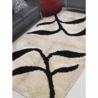 Glitzy Rugs UBSK00038T0102A9 5 x 8 ft. Hand Tufted Shag Polyester Rectangular Floral Area Rug
