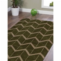 Glitzy Rugs UBSN01052K1301A15 8 x 10 ft. Hand Knotted Wool Geometric Rectangle Area Rug, Gree