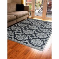 Glitzy Rugs UBSSW0004S3106A11 6 x 9 ft. Hand Knotted Sumak Wool Geometric Area Rug, White Cha