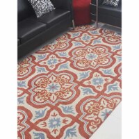 Glitzy Rugs UBSK00230T2601A17 9 x 12 ft. Hand Tufted Wool Floral Rectangle Area Rug, Red & Be
