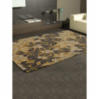 Glitzy Rugs UBSK00651T0012A17 9 x 12 ft. Hand Tufted Floral Rectangle Wool Area Rug, Gold