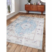 Glitzy Rugs UBSM00063C1703A94 4 ft. x 5 ft. 11 in. Machine Woven Crossweave Polyester Orienta