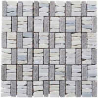 Intrend Tile LS007-B Wavy Pattern Natural Stone Mosaic Blend - Lighter Center