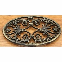 IWGAC 0184J-0711 Oval Ornate Cast Iron Trivet