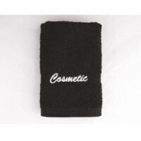 Rifz GCT-121212512 Cosmetic 100 Percentage Cotton Washcloth Towel Set, Black - Pack of 12