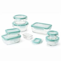 OXO Good Grips 16 Piece Glass Food Storage Round Square Container Set with Lids