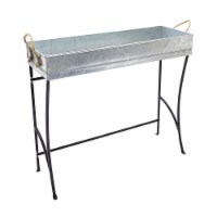 Achla Designs WT-04 Large Metal Windowsill Trestle Plant Stand w/ Removable Tray