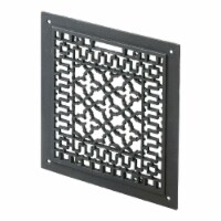 Minuteman International 14 Inch Cast Iron Decorative Heating Grate Grille, Black