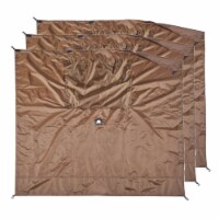 Clam Quick-Set Screen Hub Tent Wind & Sun Panels, Accessory Only, Brown (3 Pack)