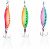 New Clam Leech Flutter 1/16Oz Size 12 Glow Spoon Kit