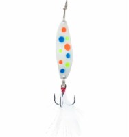 New Clam Leech Flutter 1/16Oz Size 12 Glow Wonderbread Spoon Kit