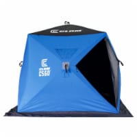 CLAM 14476 C-560 Outdoor Portable 7.5 Foot Pop Up Ice Fishing Hub Shelter Tent