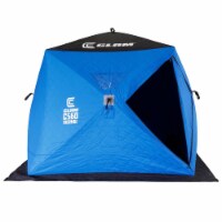 CLAM C-560 Portable 7.5 Ft 4 Person Pop Up Ice Fishing Thermal Hub Shelter Tent