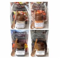 SALTOPIAs BOLD & SMOLDERING, 4 Pack Variety of Flavors Featuring Smoky, BBQ Favorites