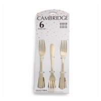 Cambridge Silversmiths Eliana Champagne Salad Fork Flatware Set - 6 Piece Perspective: Main