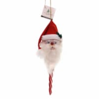 De Carlini Santa Icicle Face Glass Ornament Italian Beard Italy Bn426