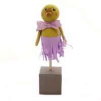 Easter Lavender Chick Polyresin Spring Yellow Crepe Paper Skirt 72073