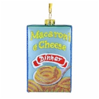 Holiday Ornament Mac & Cheese Glass Christmas Noodles Dinner Go2608