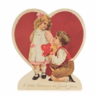 Valentine's Day Valentine Children Dummy Board Wood Vintage Look Rl9786 Kneel