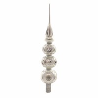 Christina's World White Anniversary Finial Glass Shiny Tree Topper Fin958