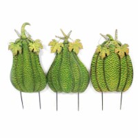 Home & Garden Three Metal Pumpkin Stakes Set/3 Halloween Decorations 31833779