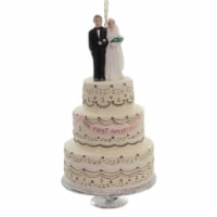 Holiday Ornament Our First Christmas Together Wedding Couple Cake Bride Groom Po2135