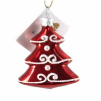 Golden Bell Collection Tiered Christmas Tree Glass Ornament Nm752 Red